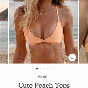 Hoaka swimwear large peach top
